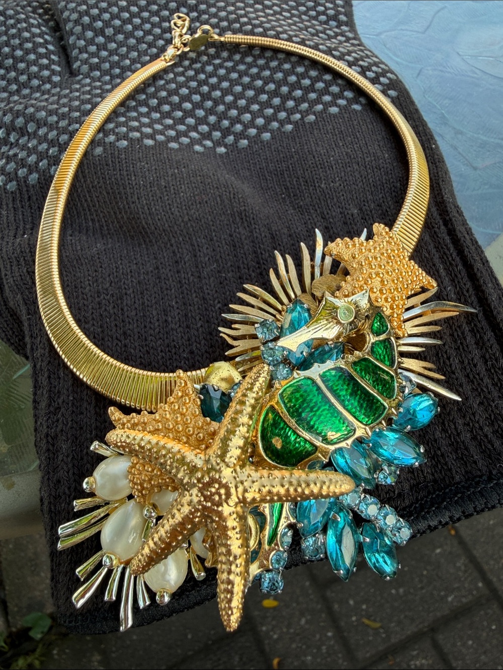 #oceanic statement necklace
